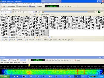 Hellschreiber Screen in DM-780