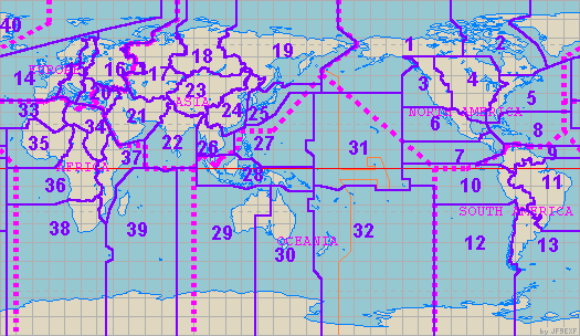 CQ Zones Map